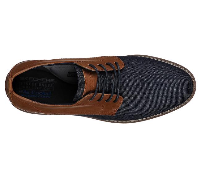 Zapatos Sin Cordones Skechers Hombre - Bregman Azul Marino EJYQM6412
